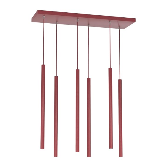 Lampa Wisząca SELTER 6 Burgundowy