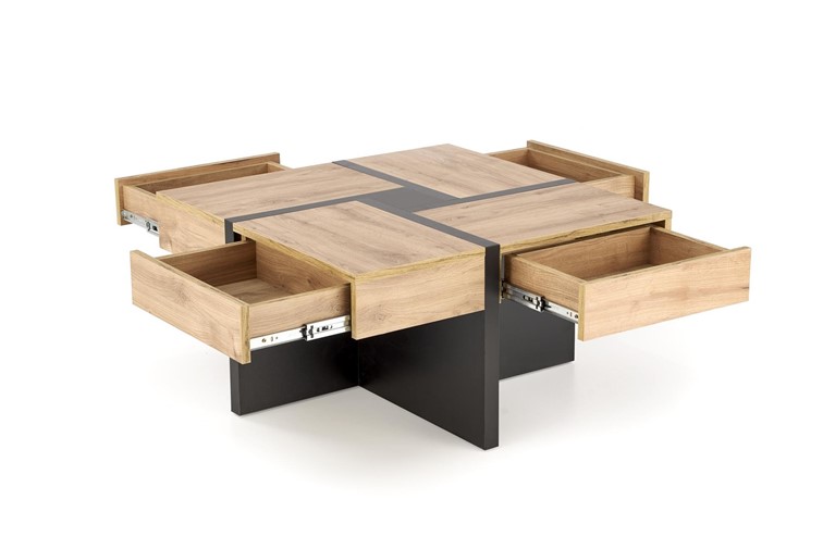 Ława SEVILLA S Dąb Craft/Czarny