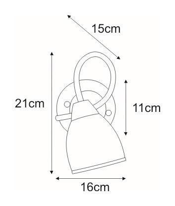 Kinkiet SAMIRA K-JSL-8090/1W AB Patyna