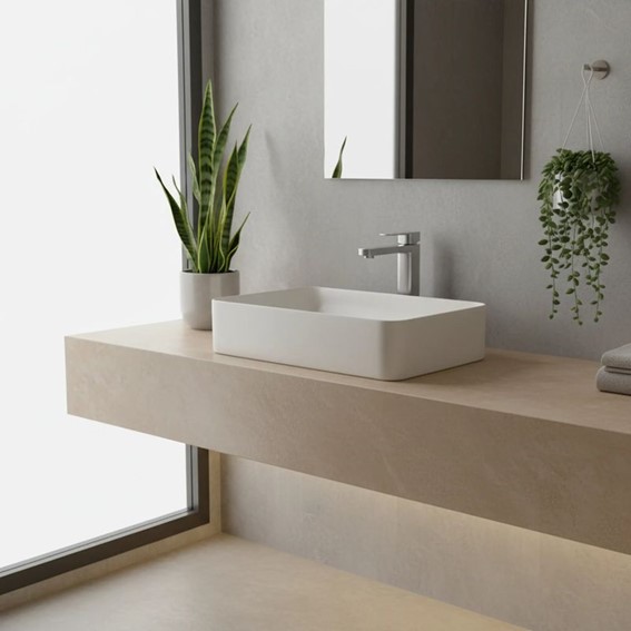 Bateria Umywalkowa Wysoka ARLO Nikiel Szczotkowany