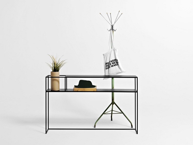 Konsola SENSO FLOWER METAL L 120x25 Czarny