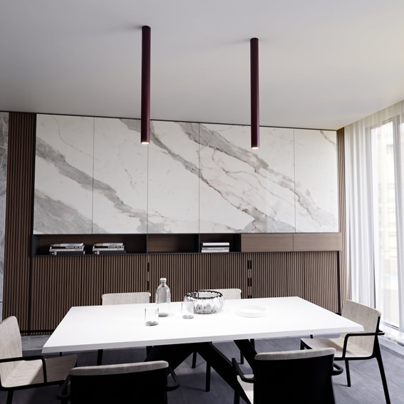 Lampa Sufitowa TECNO 1XXL Burgundowy