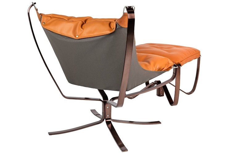 Fotel z Podnóżkiem Arni Low 80x80x92 Pomarańczowy