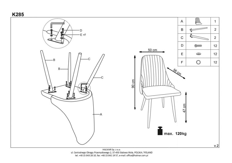 Krzesło K285 Beżowy