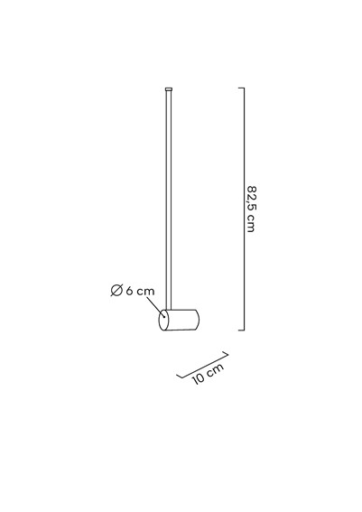 Lampa Ścienna OMBRE 80 Złoty