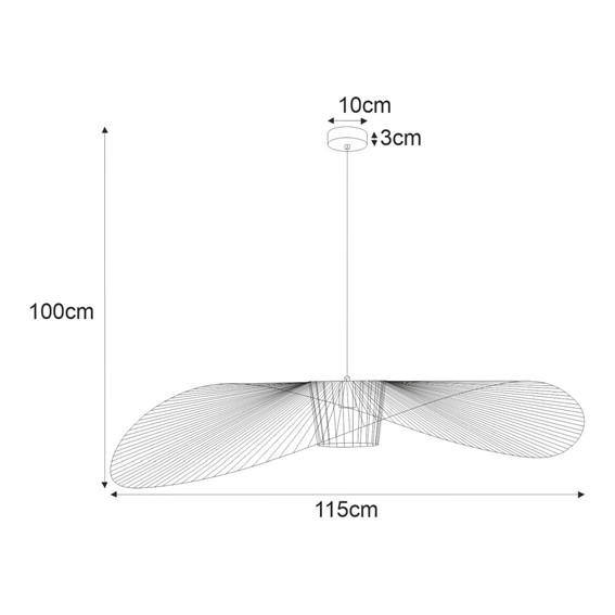 Lampa Wisząca KAPELUSZ KP-21 Beżowy