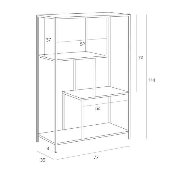 Regał SEAFORD III Czarny
