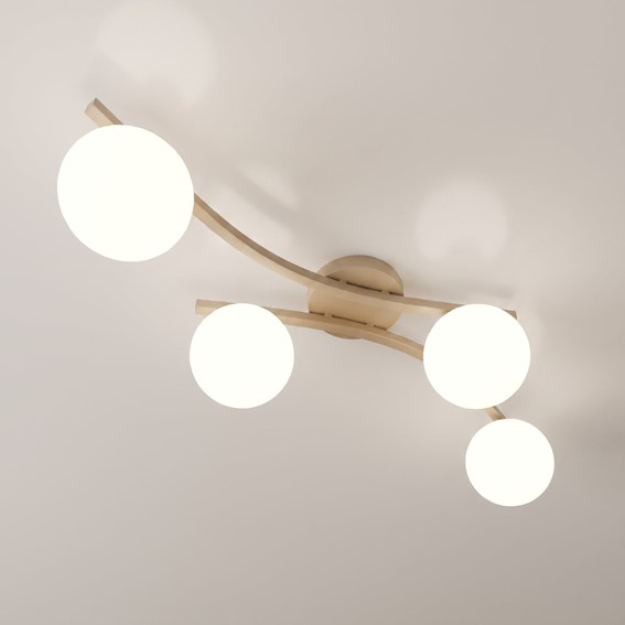 Lampa Sufitowa OPUS 4 Beżowy/Opal