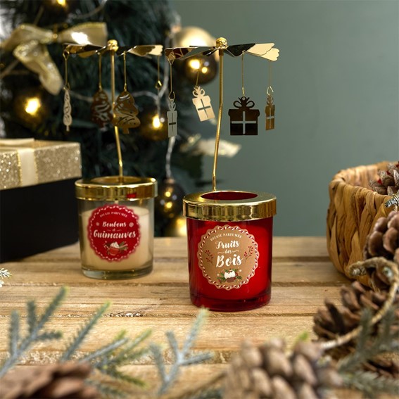 Świeca Zapachowa/Świąteczna KARUZELA Biały