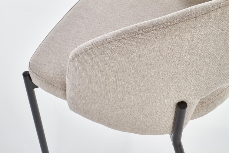 Zestaw 6x Krzesło K373 Czarny/Beżowy