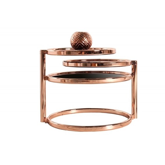 Stolik ART DECO 3 (155-55)x50cm Miedziany