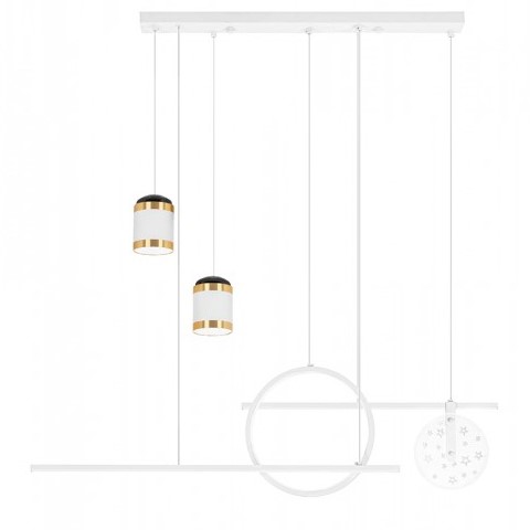 Lampa Wisząca STARS Biały/Złoty