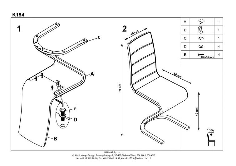 Krzesło K194  czarny