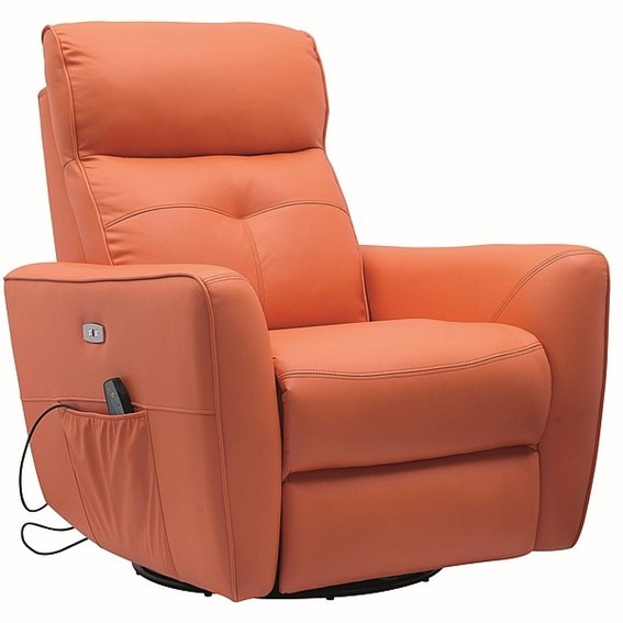 Fotel Rozkładany HELIOS M (Funkcja Masażu) Pomarańczowy Tap.214