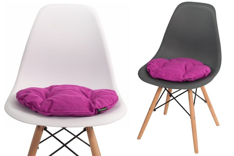 Okrągła Poduszka na Krzesło Ofelia 36cm Fuksja