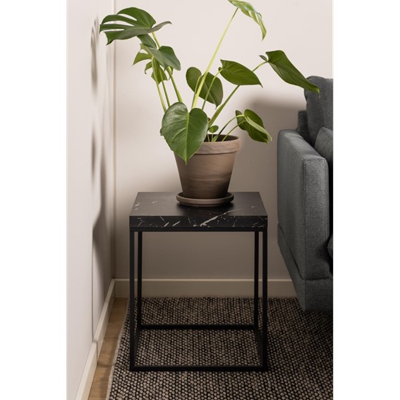 Stolik BAROSSA 40x40cm Biały Marmur