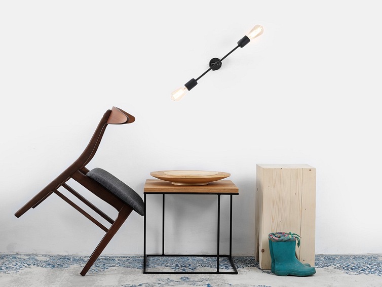 Lampa ścienna TWIGO WALL 2 S – czarny