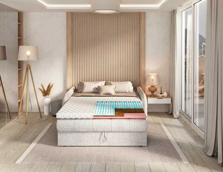 Nakładka Na Materac MALTA Z KOKOSEM I VISCO 7cm 90x200