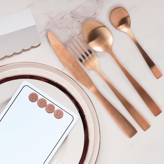 Zestaw Sztućców CHARBON 16szt Miedziane