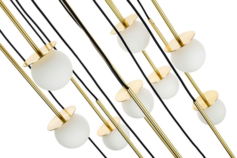 Lampa Wisząca CANNON DISC 16 Biały/Czarny/Złoty