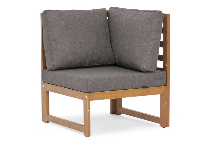 Sofa Ogrodowa Narożna MALTA 5-Osobowa Brązowy/Grafit