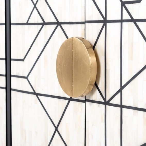 Komoda NOVAS Czarny/Biały