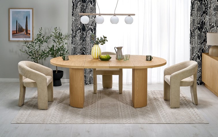 Stół Rozkładany GARIBALDI (120-200)x120 Dąb Naturalny