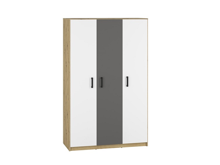 Szafa FINI 02 Biały/Szary/Dąb