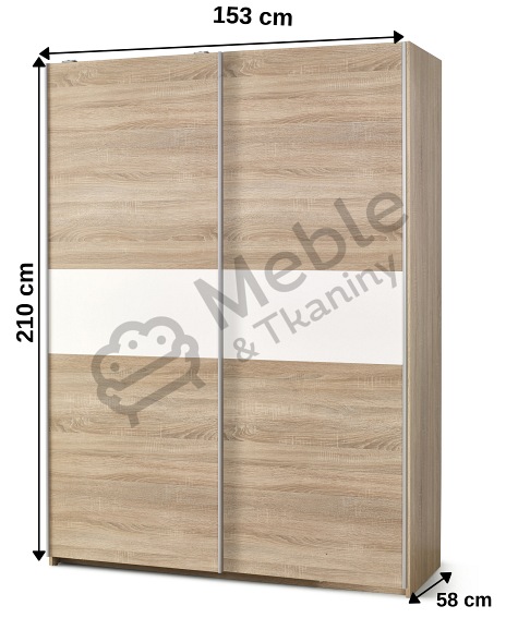 Szafa LIMA S1 Dąb Sonoma/Biały