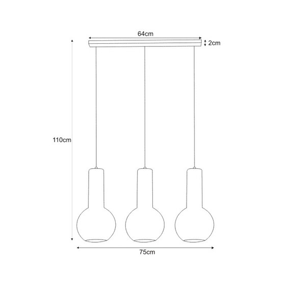 Lampa Wisząca ARVI WHITE K-4526 Biały/Złoty