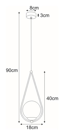 Lampa Wisząca NEVE GOLD K-4775 Mosiądz