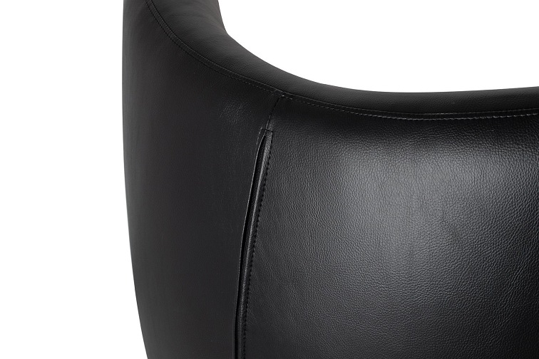 Fotel EGG Szeroki PU Czarny