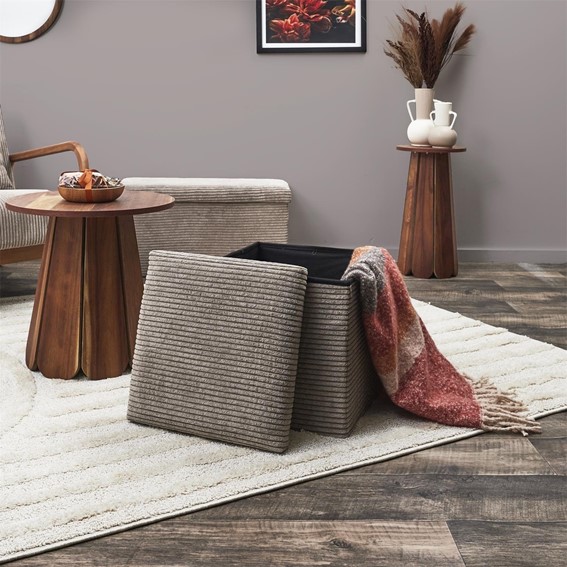 Pufa VELS SCOTT Składana Taupe