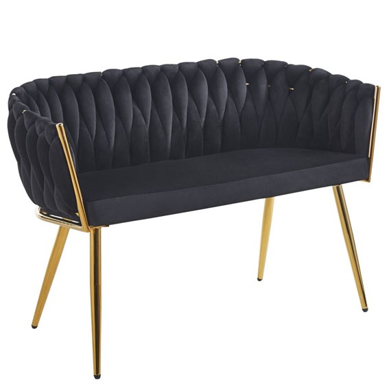 Sofa SF2-FX Czarny/Złoty