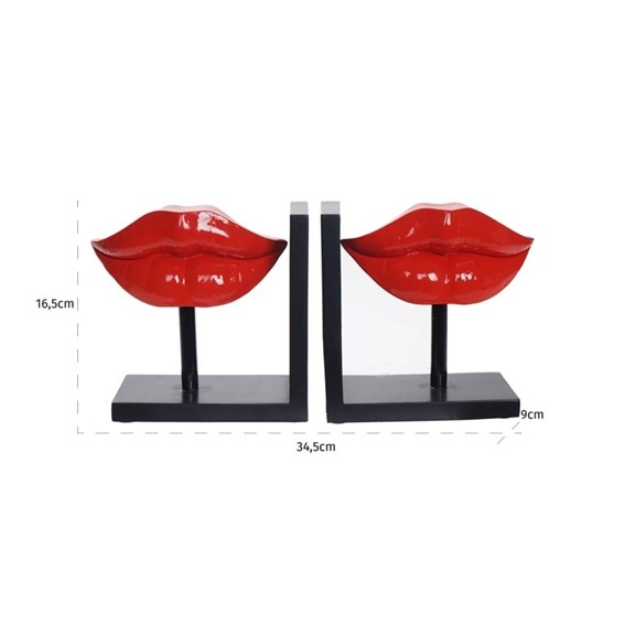 Podpórka do Książek XIA Czarny/Czerwony