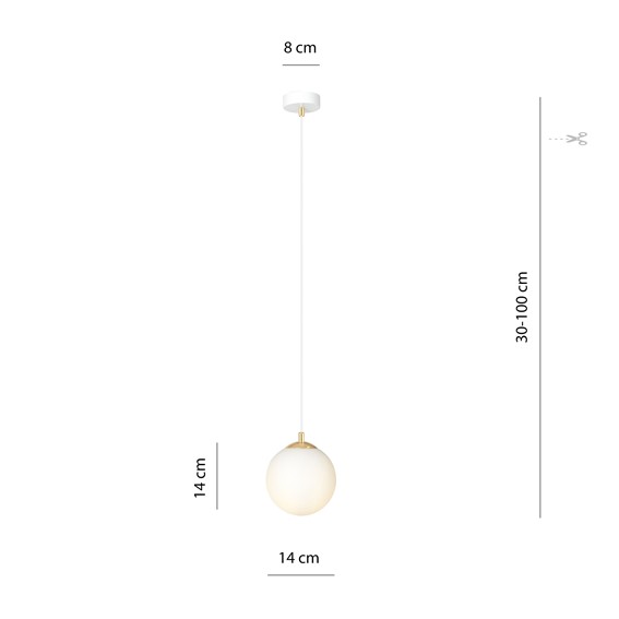 Lampa Wisząca ROYAL 1 Biały