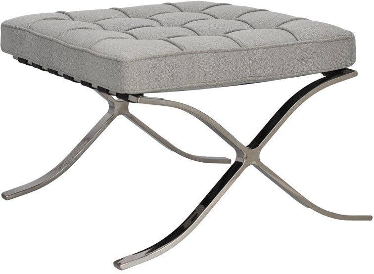 Podnóżek BA1 Tkanina Jasny Szary