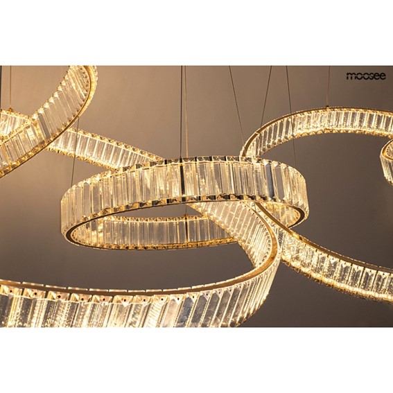 Lampa Wisząca LIBERTY LINE 8 Złoty/Transparentny