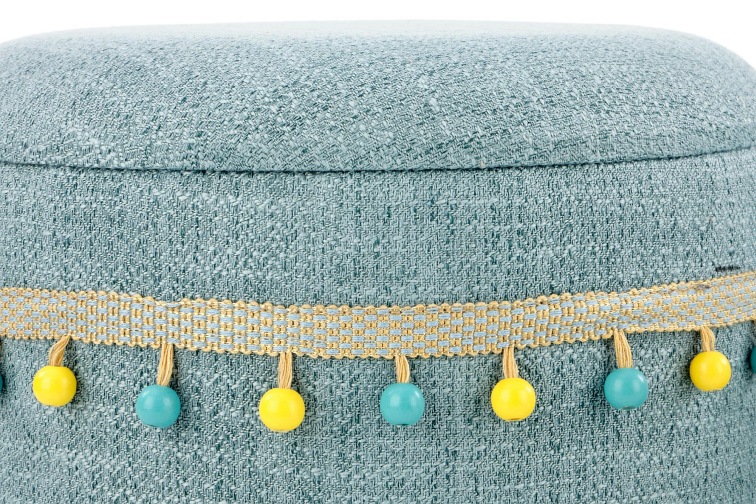 Zestaw 2 Puf Grado 38x44 Jasny Niebieski