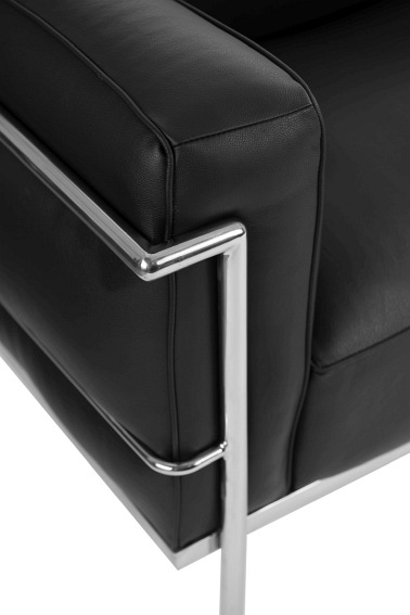 Sofa 3-osobowa SOFT GC czarna skóra