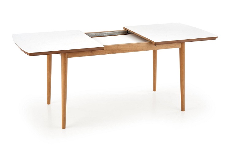 Stół Rozkładany BARRET (190-90)x80 Biały Mat/Dąb Leflaks