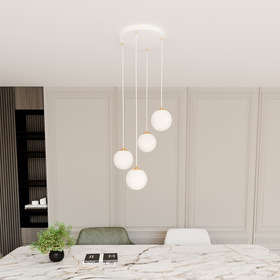 Lampa Wisząca ROYAL 4 Biały