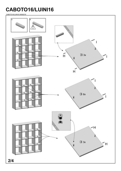 LUINI 16 regał dąb sonoma