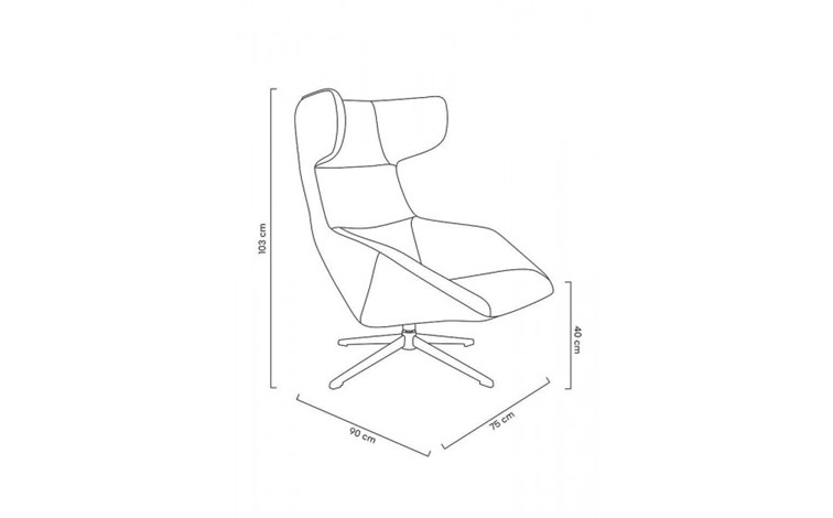 Fotel Obrotowy VITA VELVET Czarny