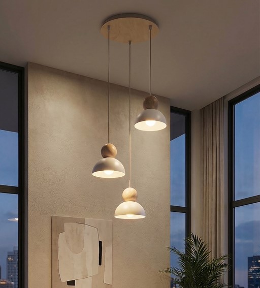 Lampa Wisząca KAKI 3PREM Biały