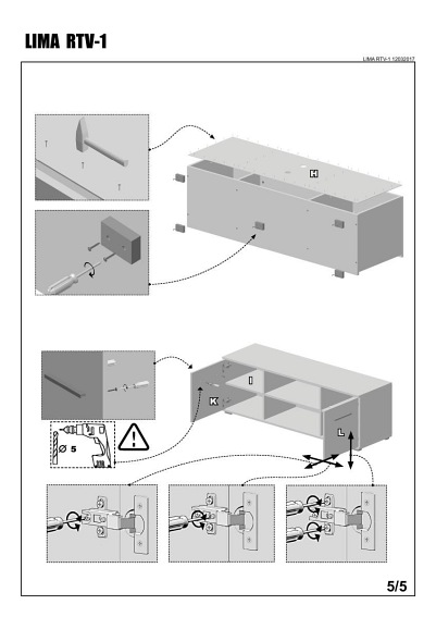 Szafka RTV LIMA RTV1 Dąb Sonoma/Biały