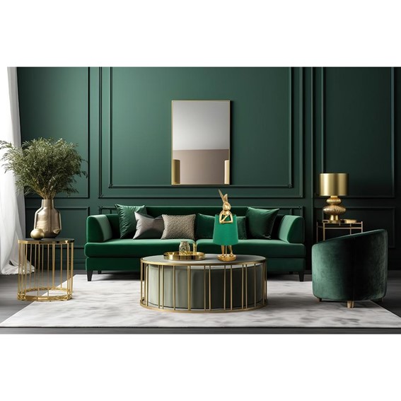 Lampa Stołowa RABBIT 68cm Złoty/Zielony