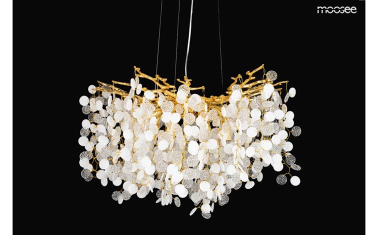 Lampa Wisząca RIVIERA 60 Złoty/Transparentny