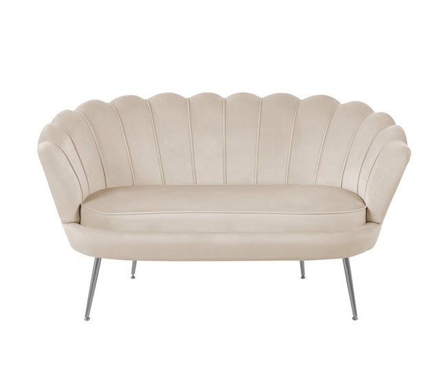 Sofa SF1-FX Beżowy/Chrom