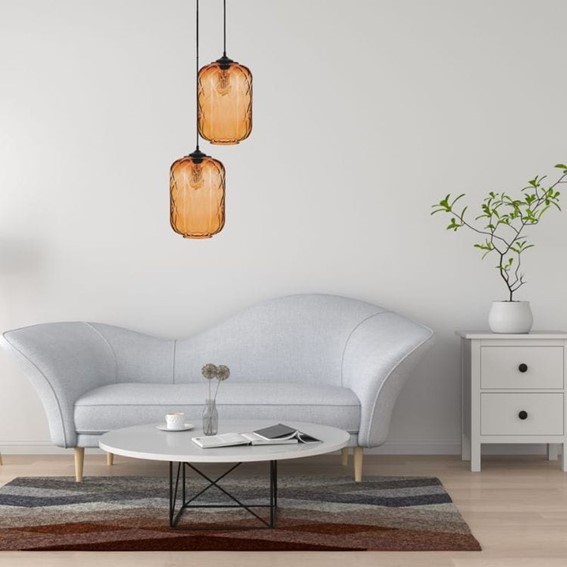 Lampa Wisząca AURELLA 1L Czarny/Brązowy